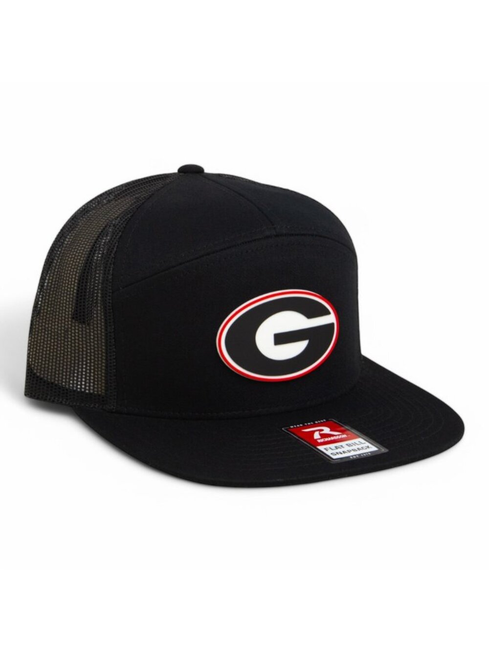 Georgia Bulldogs Power G 3D Snapback Seven-Panel Flat Bill Trucker Hat- Black - Picture 2 of 3